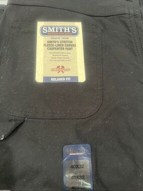Smiths Black Men's Carpenter Pants - Relaxed Fit